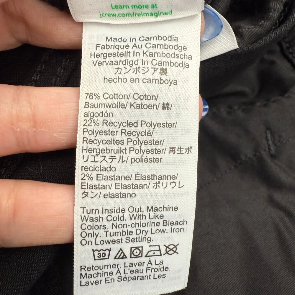 NWOT Women's J. CREW Essential‎ Straight Jean All Day Stretch Black | Size 29